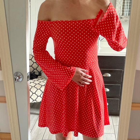 NWOT ASOS Cotton Dress with Bell Sleeves - Picture 1 of 6